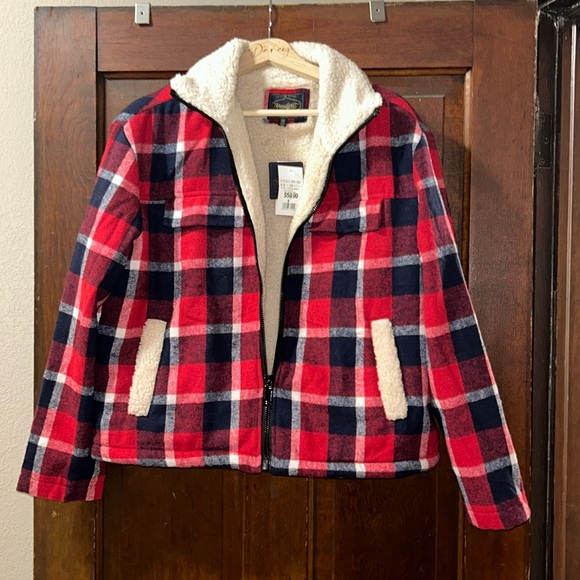 Threadgood Flannel Sherpa Jacket - Picture 1 of 5